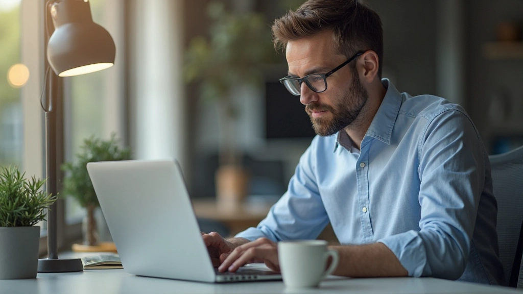 Профессиональное изображение создания email кампаний с ноутбуком и аналитикой