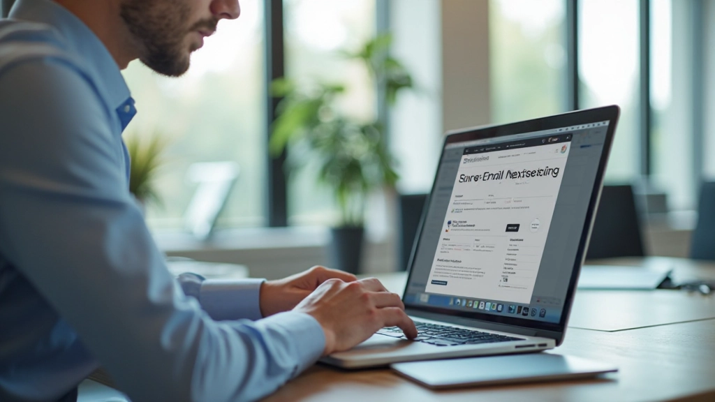 Ноутбук с интерфейсом email маркетинг платформы